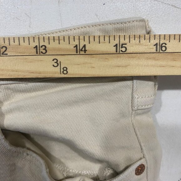 H&M &Denim Jeans Womens Size 10 Vintage Slim High Waist Beige Denim - Picture 9 of 15